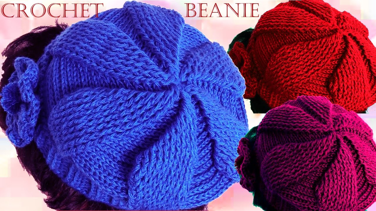 Como tejer gorro boina a Crochet o Ganchillo en todas las tallas
