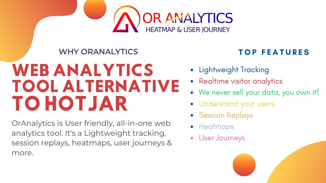 OrAnalytics | Advanced Web Analytics Tool | Website Session Recording Alternative to HotJar