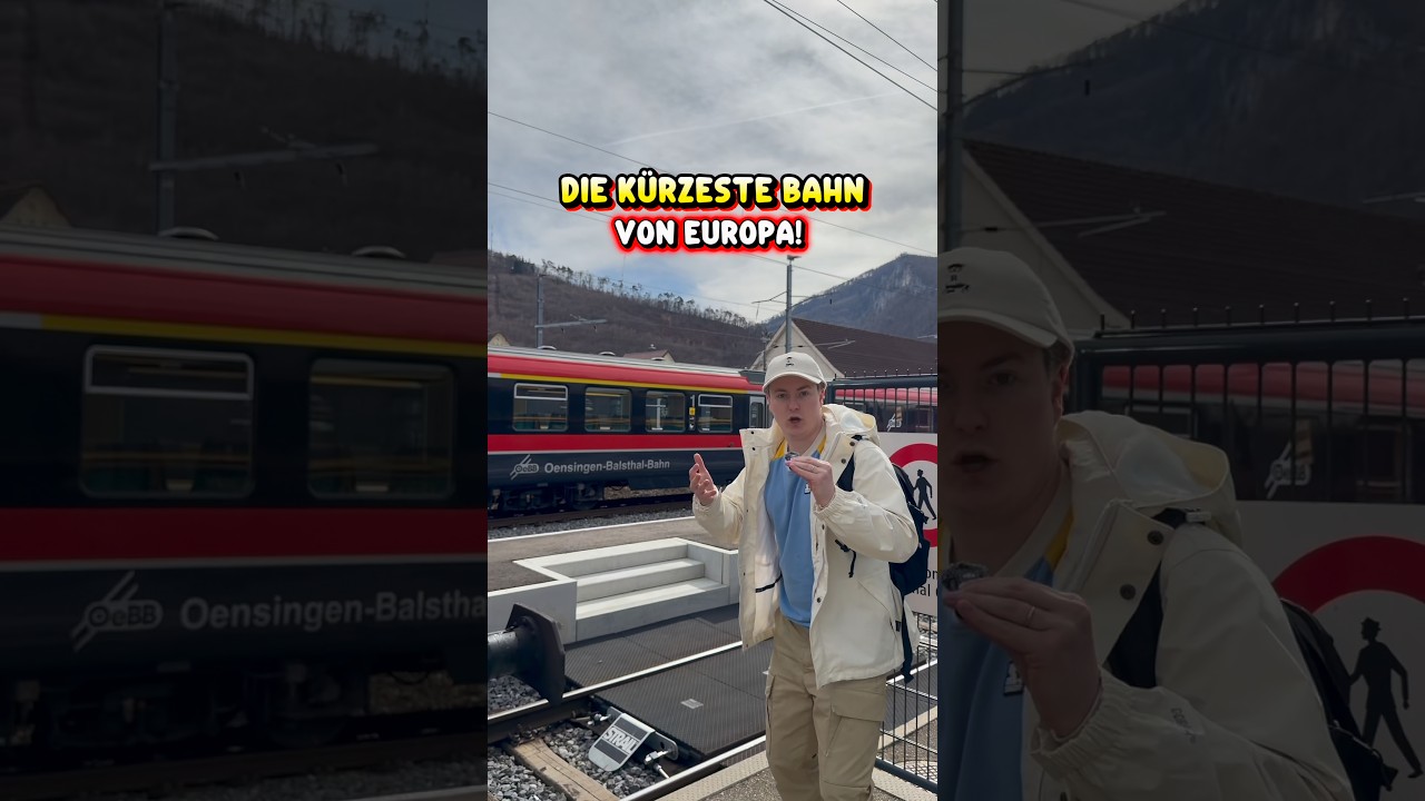Nur 4 Kilometer lang und 8 Minuten! 😳 #k&uuml;rzeste #bahn #schweiz #oensingenbalsthalbahn