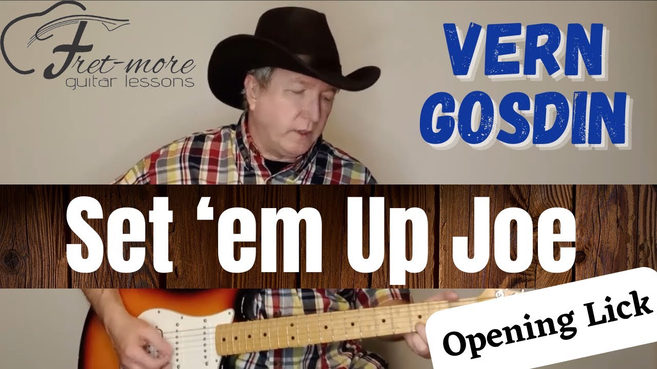Set 'em Up Joe Opening Lick Vern Gosdin Electric and Acoustic Guitar Lesson - Tutorial