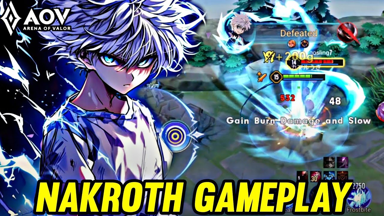 AOV : NAKROTH/KILLUA GAMEPLAY | IN JUNGLE - ARENA OF VALOR LIENQUANMOBILE ROV
