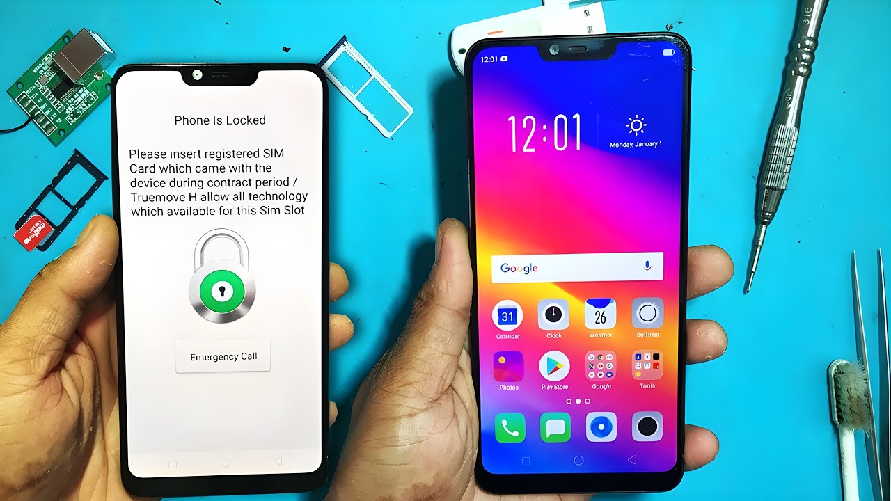 OPPO A3s CPH 1803  Unlock SIM Emmc Tool | Pattern Password Unlock Without Pc 2025