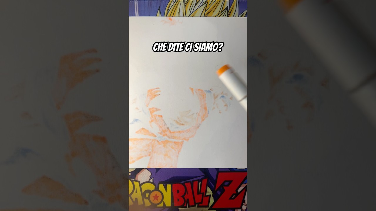 Sto disegnando Goku vs Recoome #artista #fanart