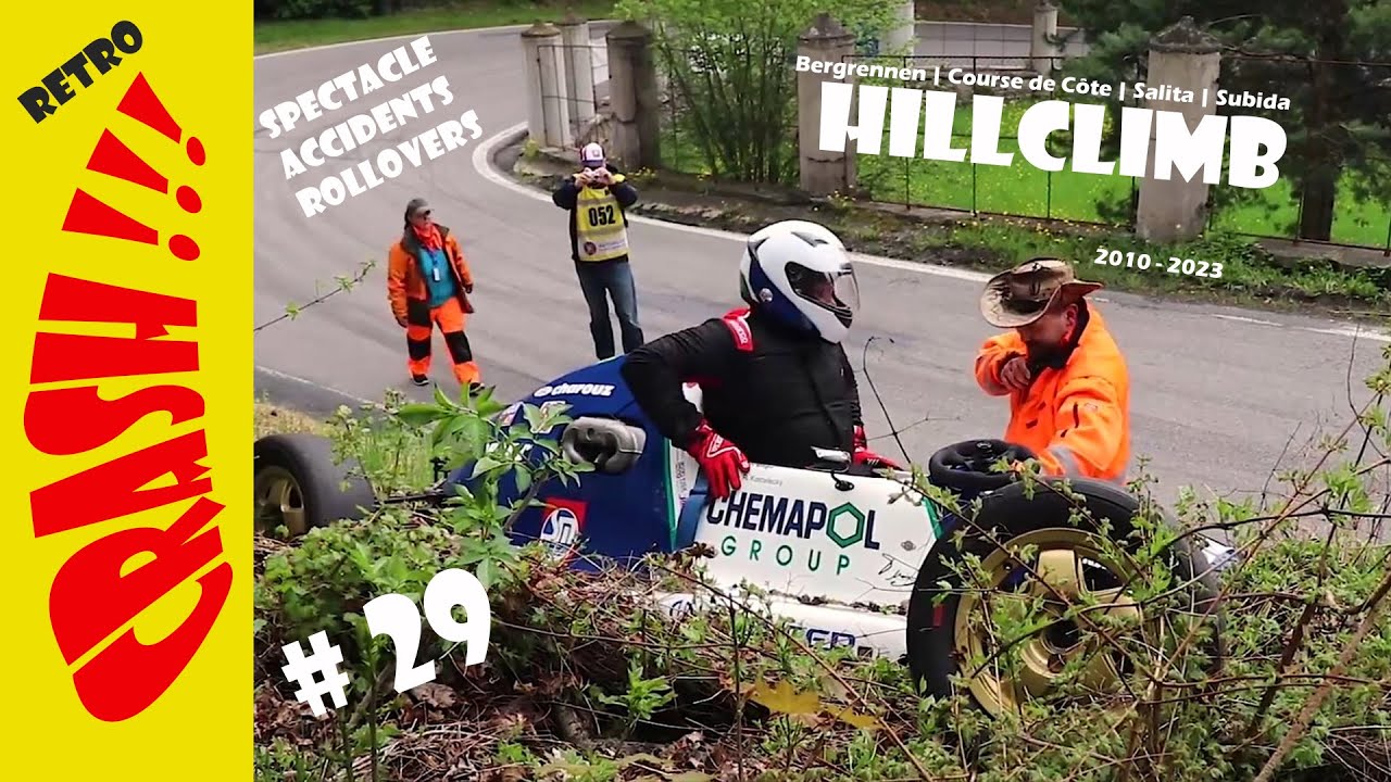 Crashes Auto Motorsport Hillclimb 29 | Big Spectacle Rollovers Impacts Spins Accidents | Hill Racing