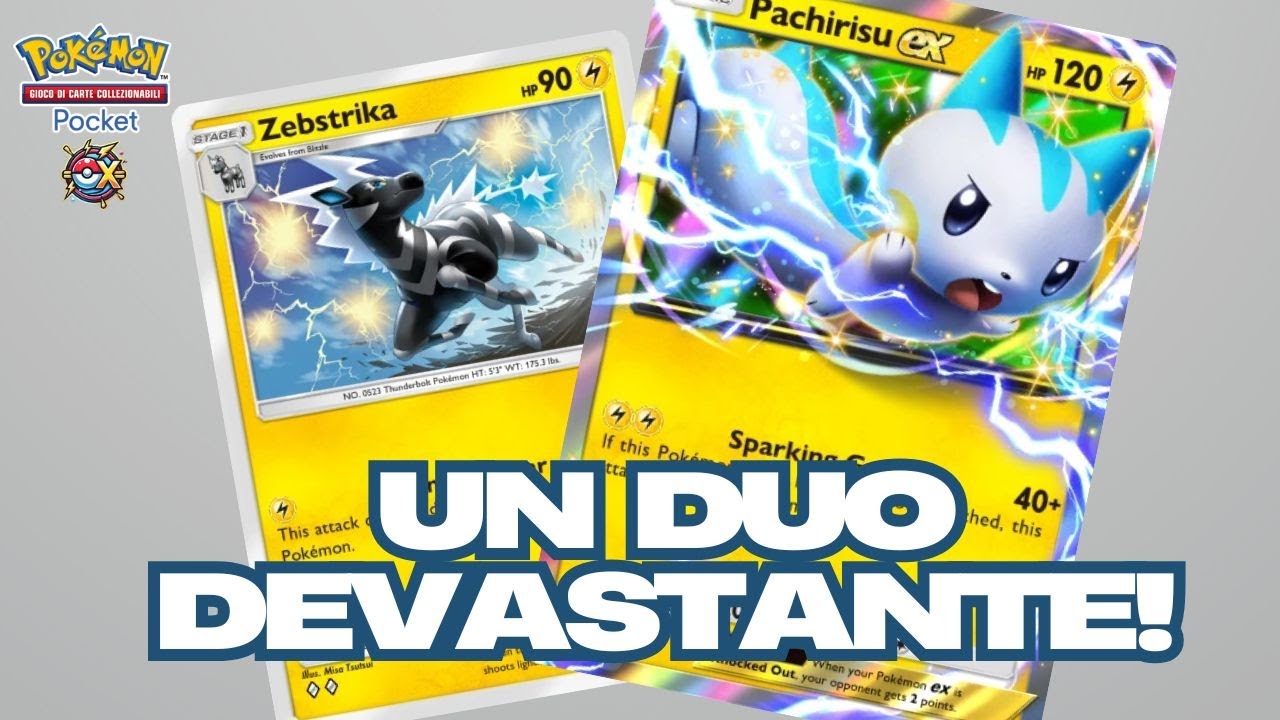 Un Duo Devastante: Zebstrika & Pachirisu ex inarrestabili! Pokemon Pocket