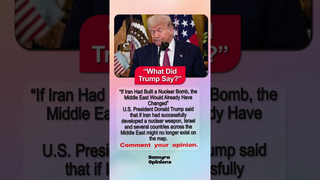 Trump Warns About Iran's Nuclear Program in New Statement #geopolitics #trendingnow