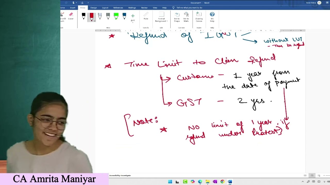 Refund under Customs | Full Chapter Explained from Module | CA Finals/ CMA | 100% Exam Oriented