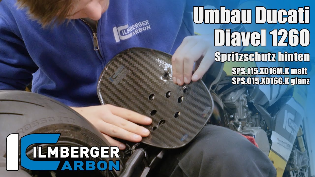 Umbau Spritzschutz | Ducati Diavel 1260 by Ilmberger Carbon