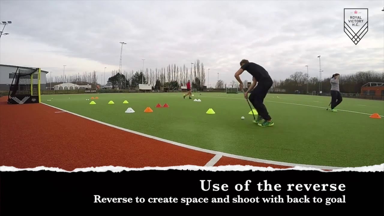 Field Hockey Skills - Backline play enter circle from left