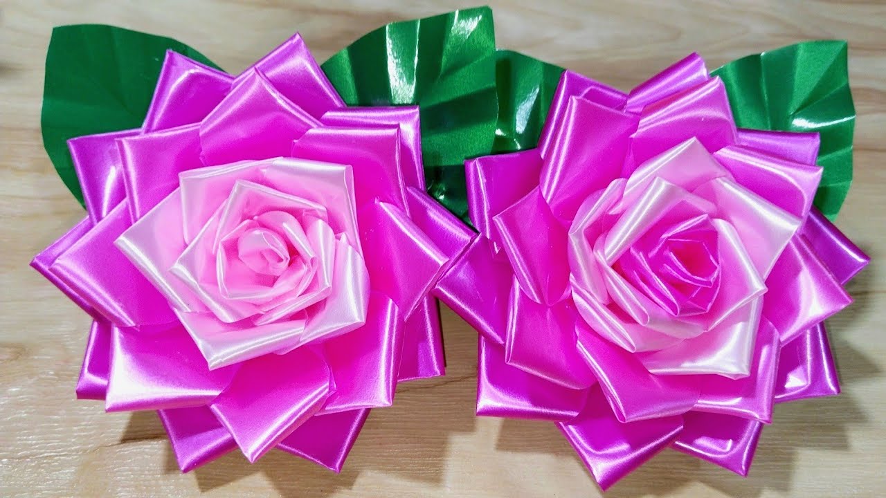 Cómo hacer Rosas o dalia de listón celoseda de forma fácil 