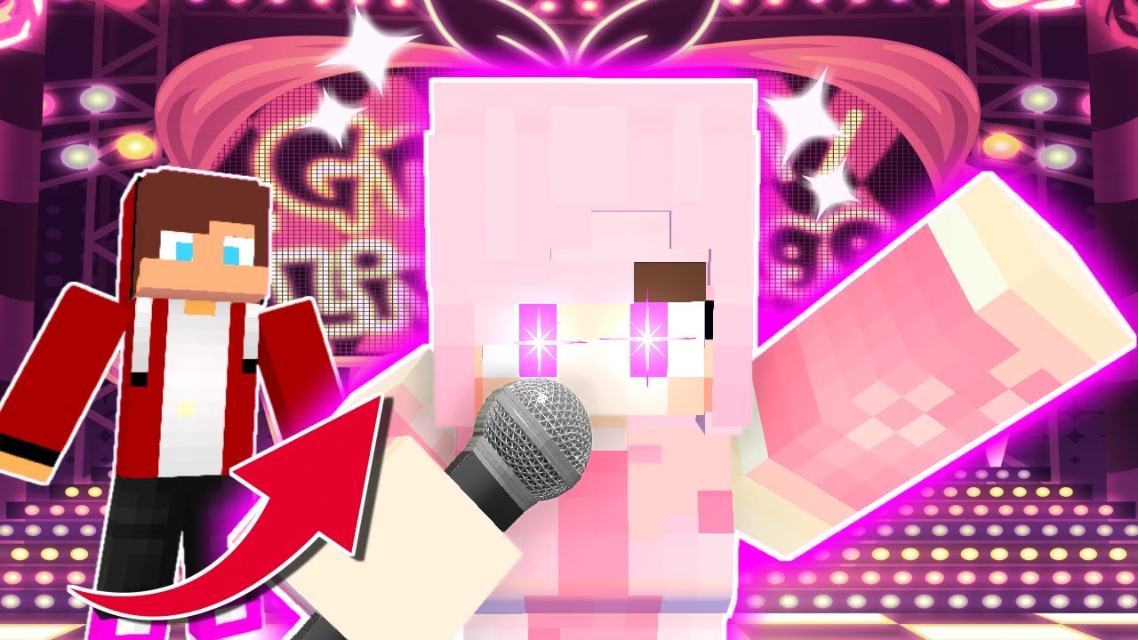 JJ become a girl and idol !?【Minecraft Parody Animation Mikey and JJ Maizen】