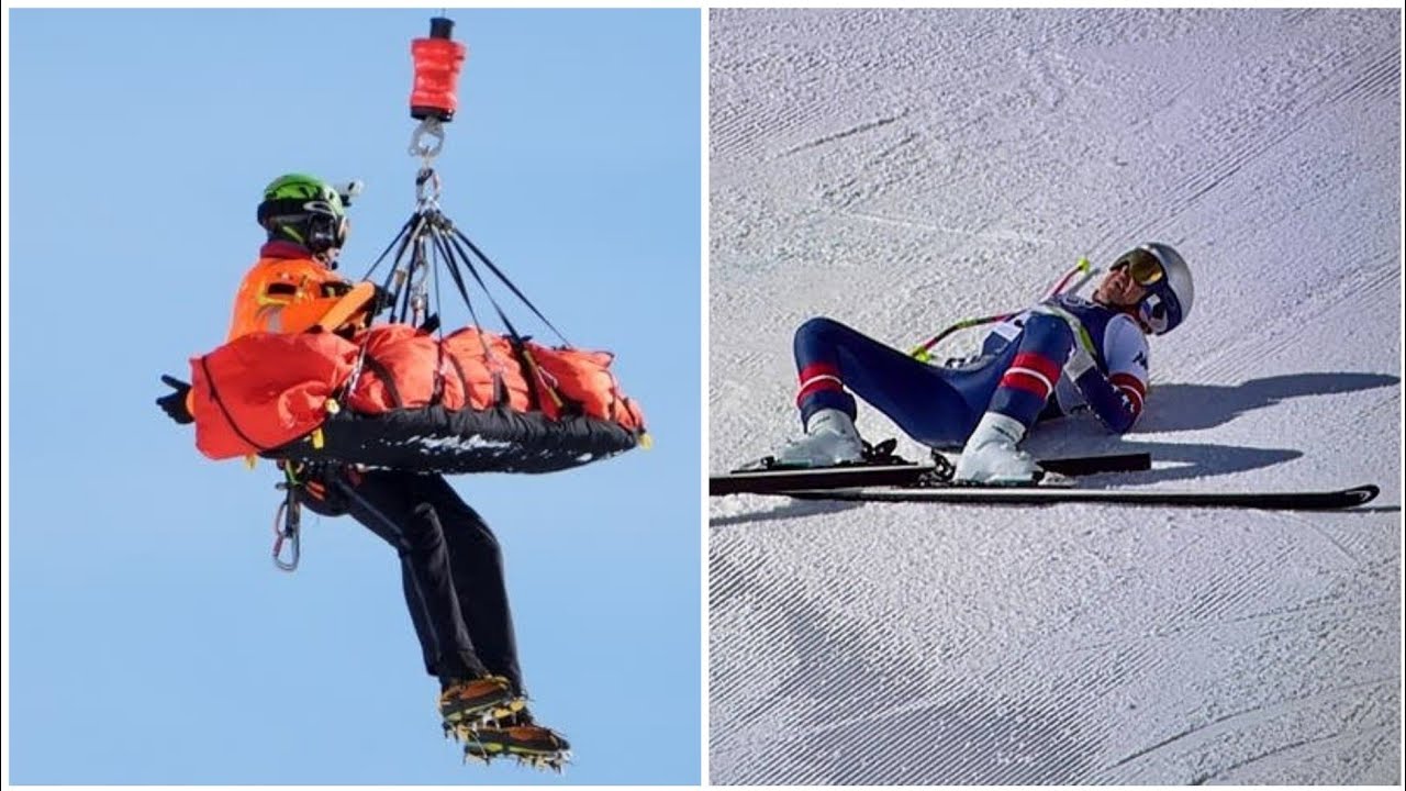 Lindsey Vonn airlifted to hospital after crashing out of Olympic downhill race