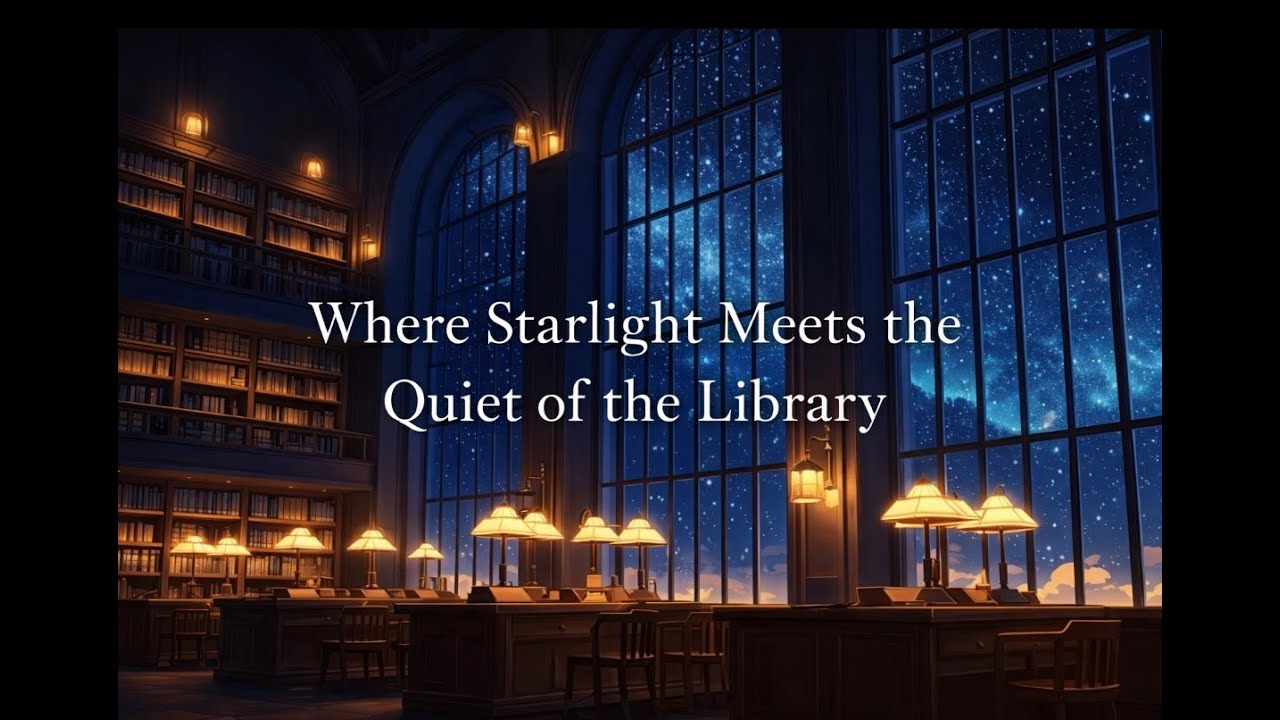 Where Starlights Meets the Quiet of the Library | Lofi for Late Night Work　and Study