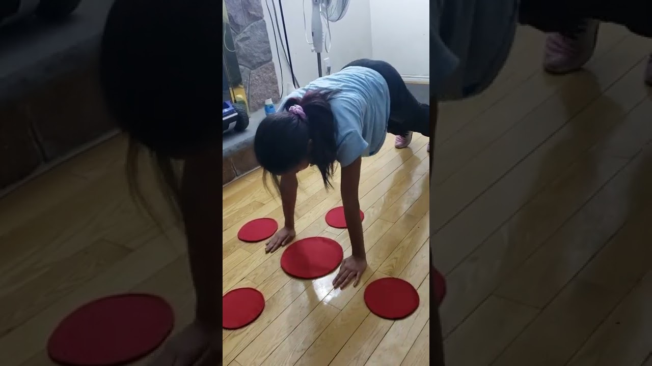 ASZORTID Target Shots or Mini Discs being used during walking push ups