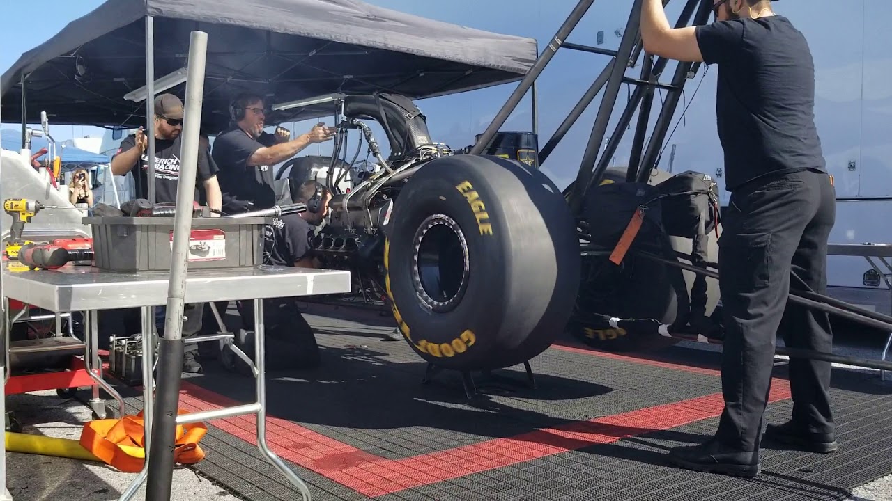 INSANE NHRA Top Fuel Dragster Double Whack Audrey Worm warm up