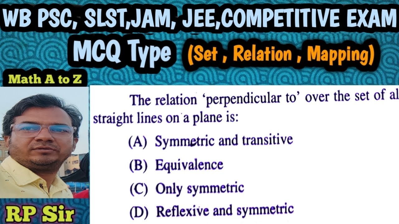 The relation perpendicular to over the set of straight lines on a plane is