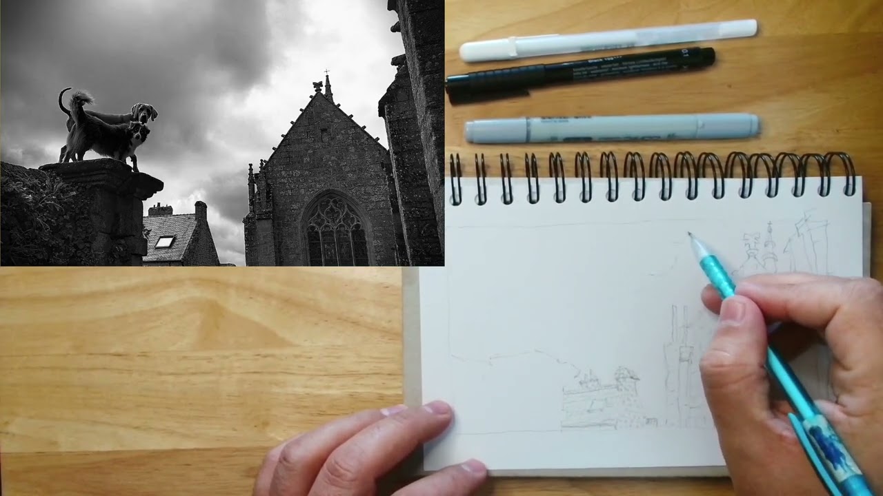 Let's Draw Together 10: Dogs Living Statues. Lo Fi jams, drawing, company, background music,