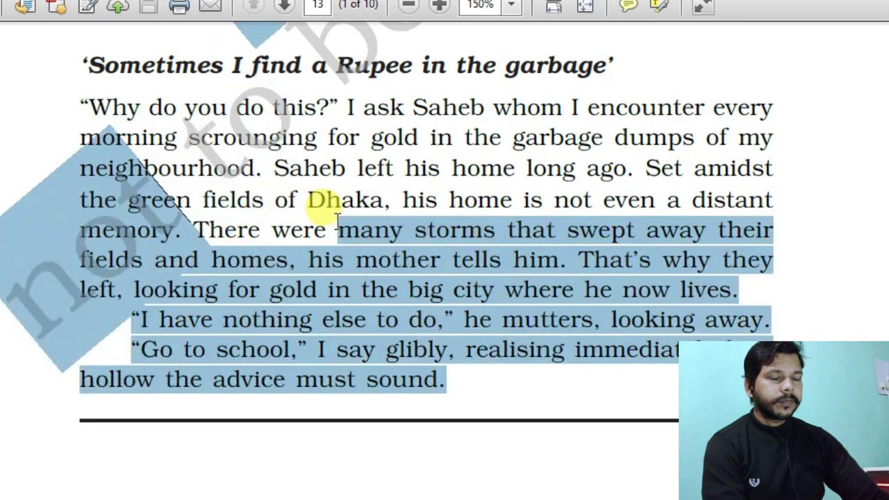 LOST SPRING || CLASS-12 NCERT ENGLISH || FLAMINGO BOOK || SOMETIMES I FIND A RUPEE IN THE GARBAGE