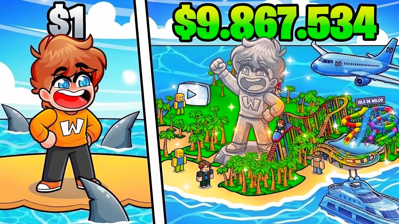 GAST&Eacute; $8,974,765 Construyendo Una ISLA PRIVADA en ROBLOX...