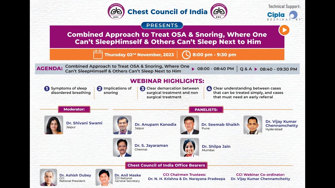 Combined Approach to Treat OSA & Snoring, Where One Can't SleepHimself & Others Can't Sleep