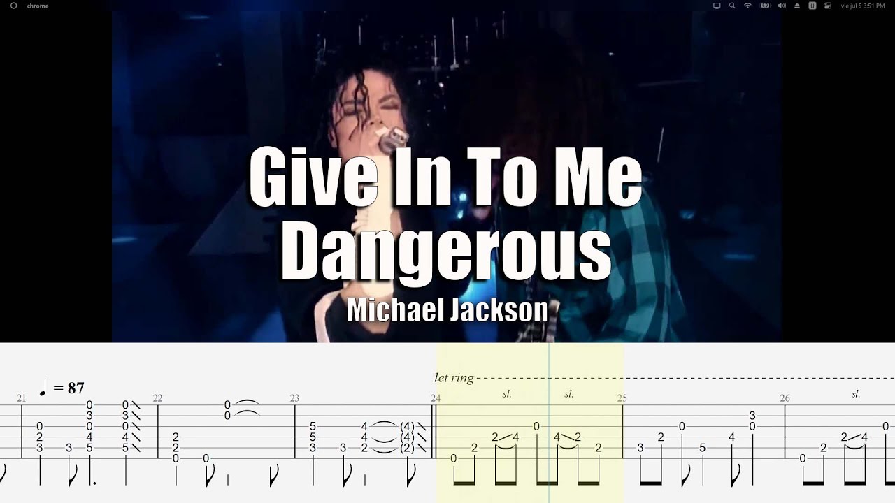 Give In To Me | Michael Jackson ft. Slash | Guitar Tab & Playalong