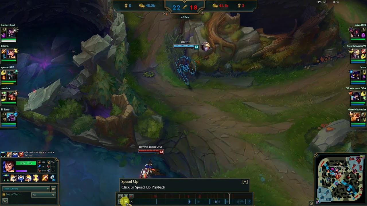 Garen in bush meme