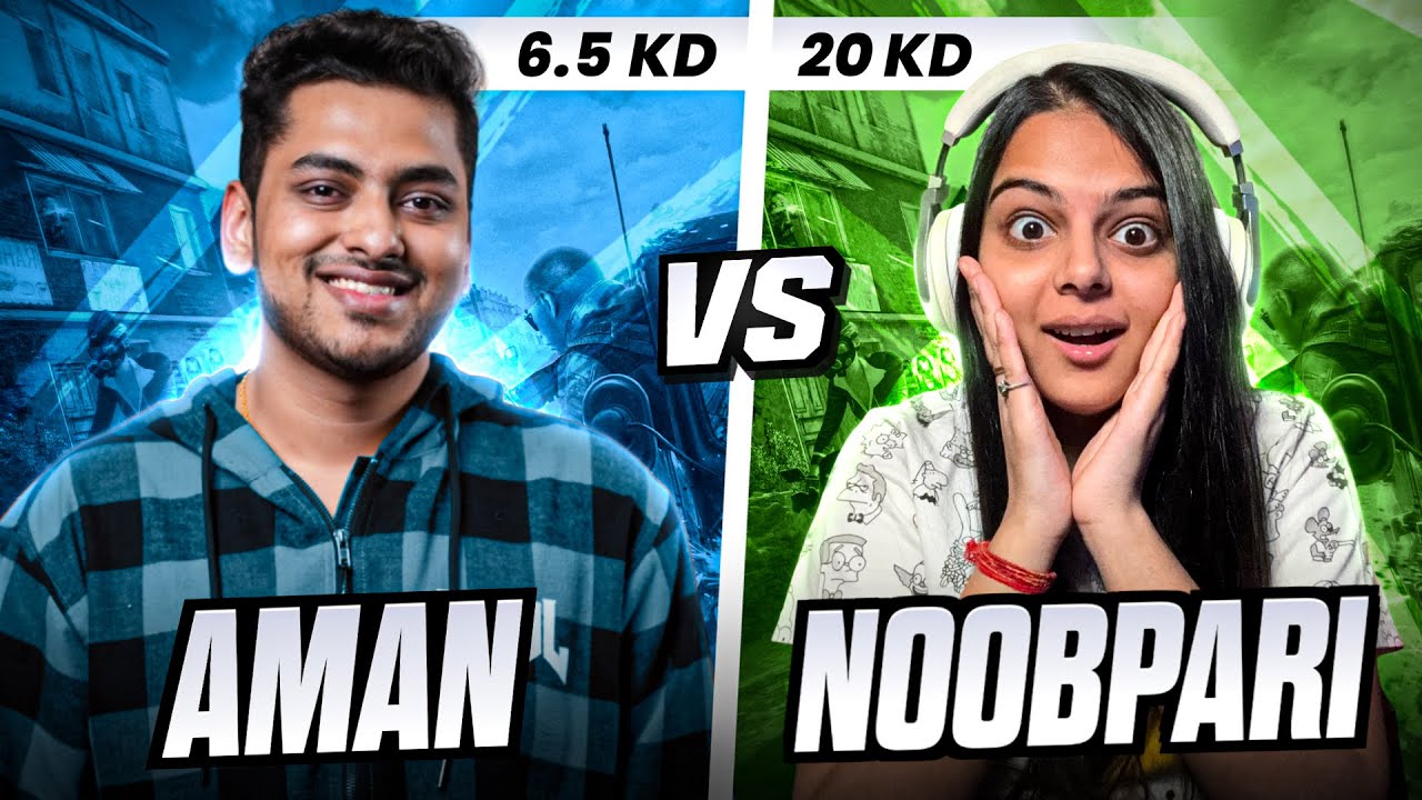 1v1 With Best BGMI Female Gamer || SOUL AMAN VS NOOB PARI