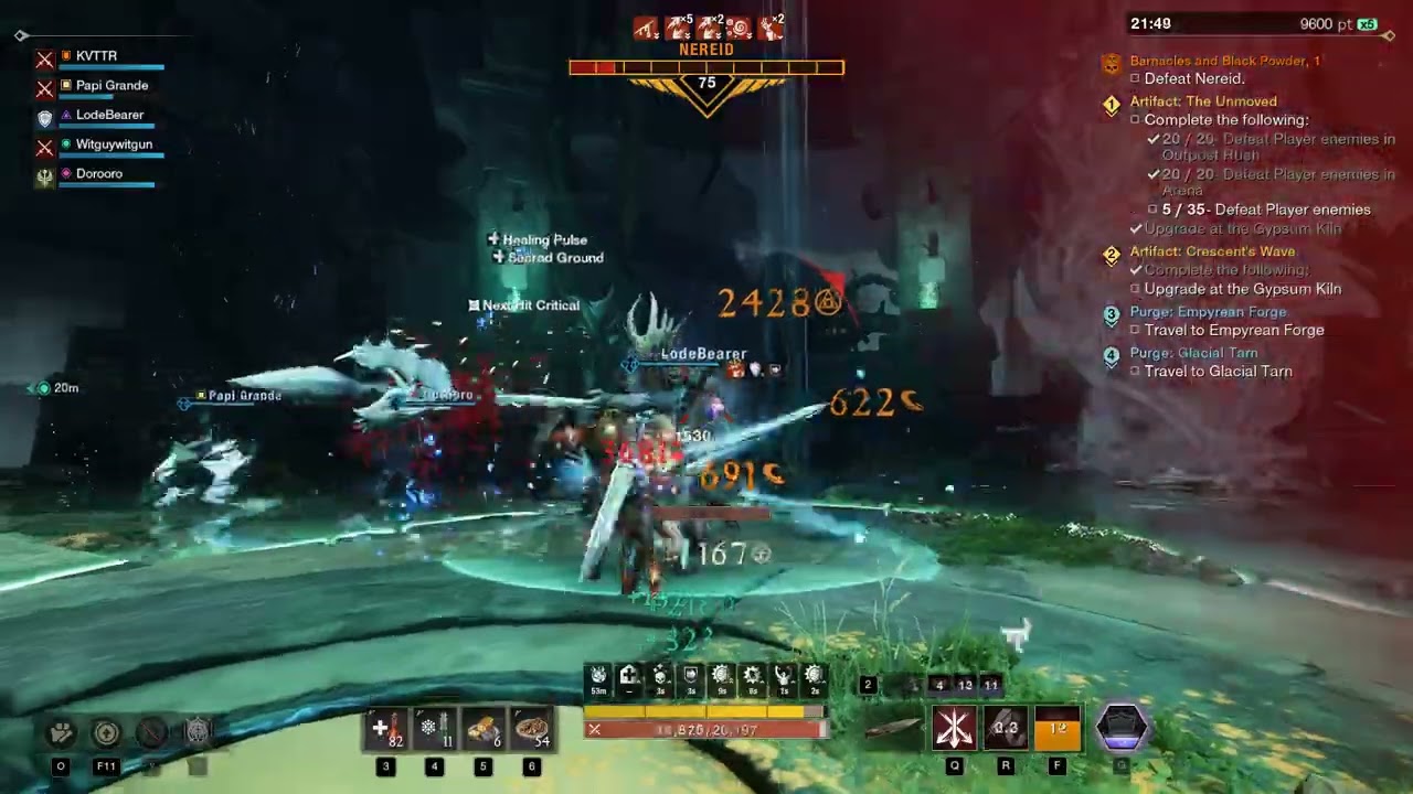 Nereid Final Boss. Barnacles and Black Powder Dungeon. New World Aeternum.