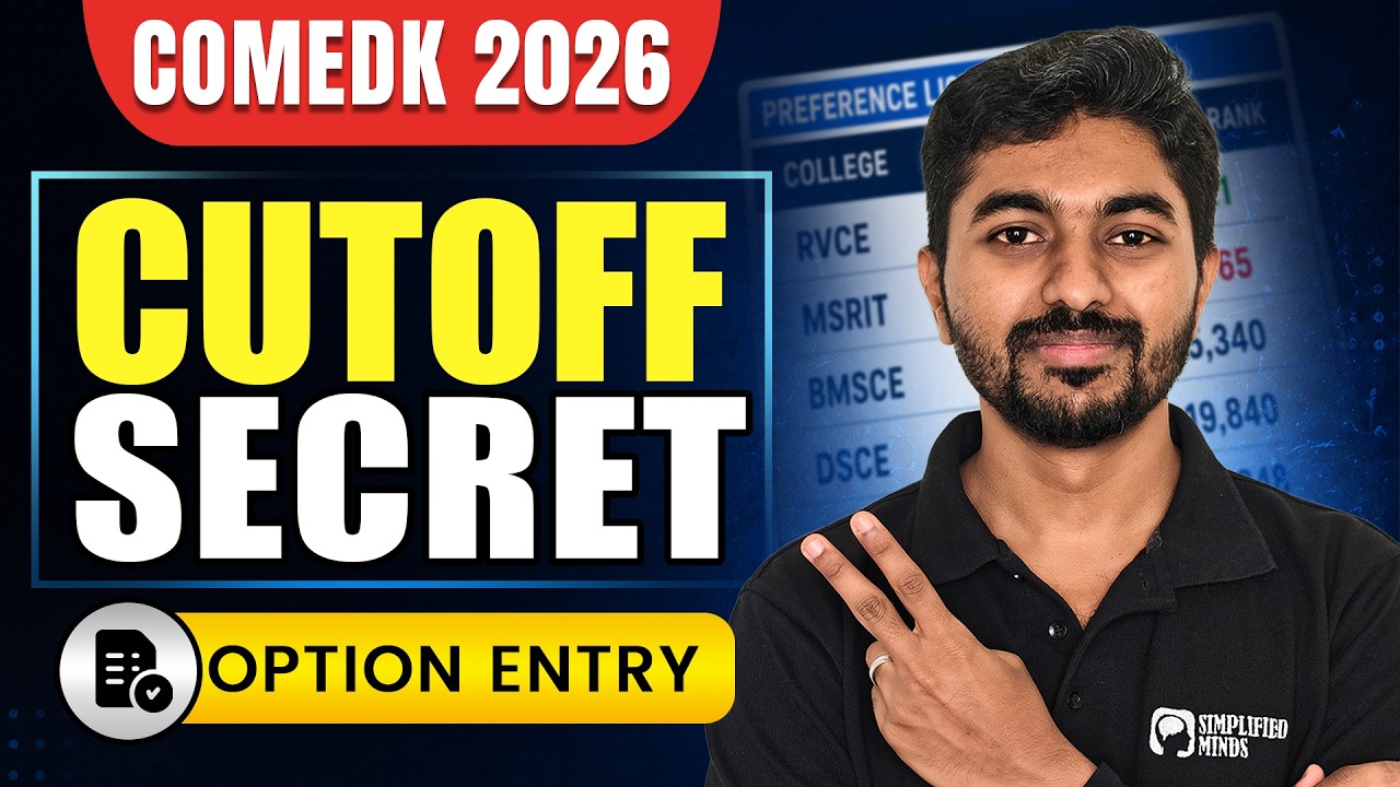 COMEDK 2026 Options Entry | The Secret Behind Cutoffs