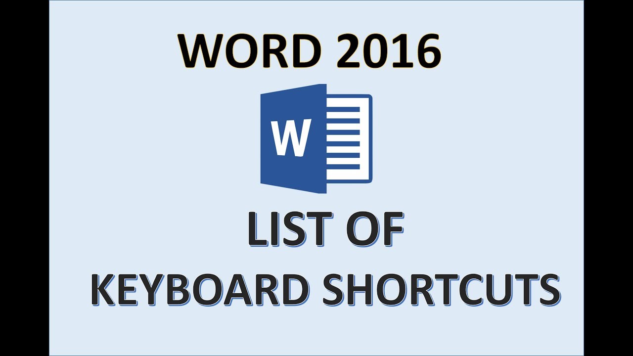 Word 2016 - Shortcut Keys - How to Use Keyboard Shortcuts in MS Microsoft Office 365 Tutorial on PC
