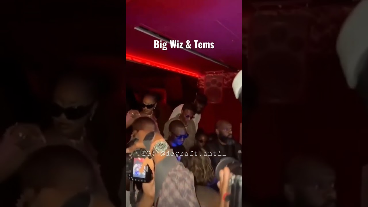 Big Wizkid and Tems having a good time nightclub -- Bad to me #shorts