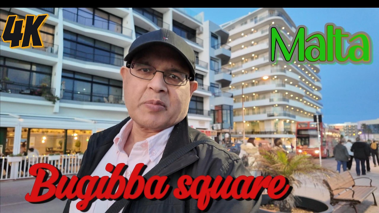Bugibba Square, Malta 🇲🇹 | Evening Walking Tour | Walking the World TV