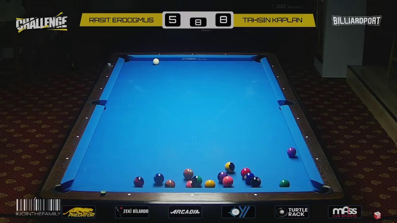 BilliardPort Challenge Match:Rasit Erdogmus vs Tahsin Kaplan (8 Ball,RaceTo:8,Winner Break)