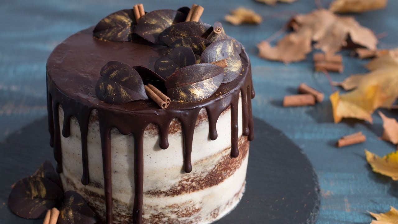 Semi-Naked Pumpkin Chocolate Cake