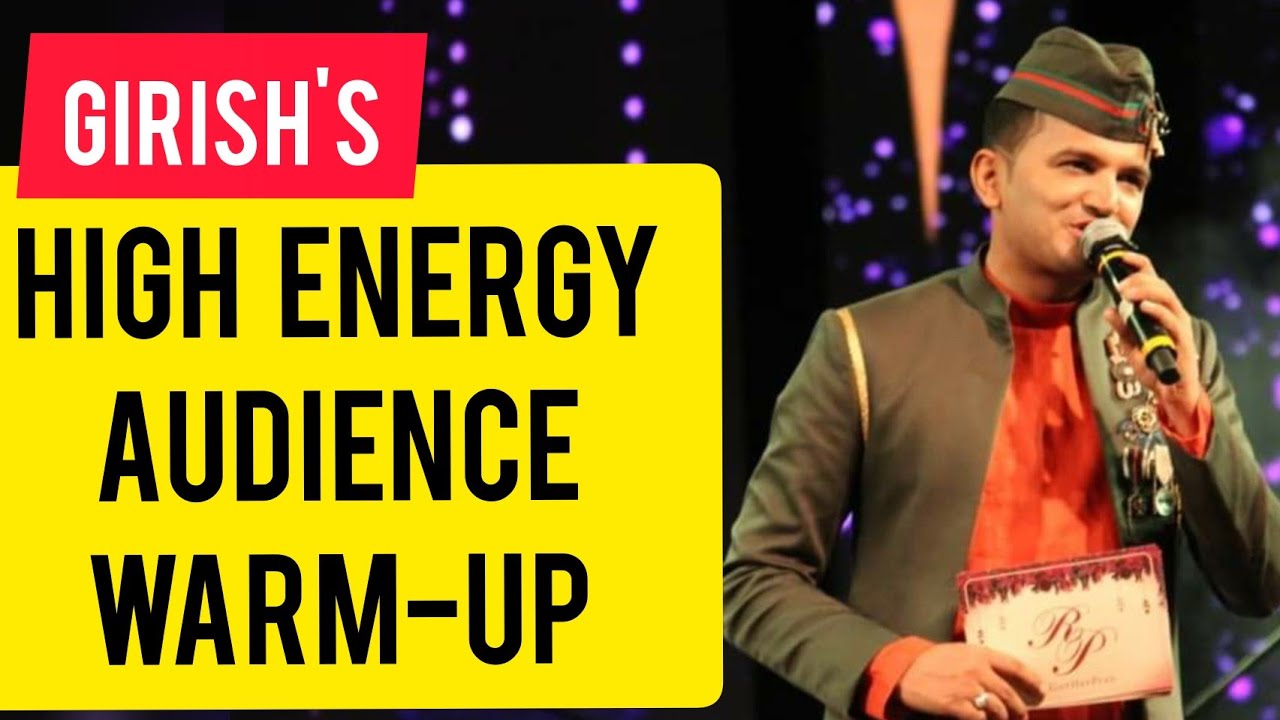 Best Corporate Emcee Girish Sharma  Audience Warm Up at Gujarat University Ahemdabad