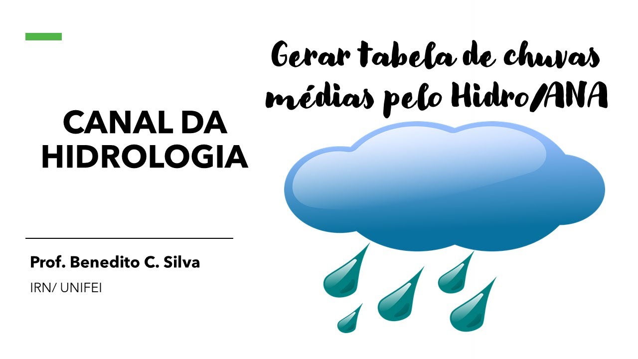Gerar tabela de chuva mensal utilizando o programa Hidro da ANA | Canal da Hidrologia