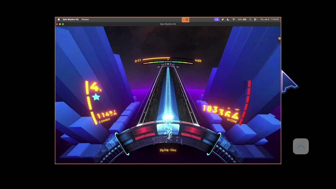 Spin Rhythm XD Ep. 1628: Clarx - Zig Zag. 341K score.