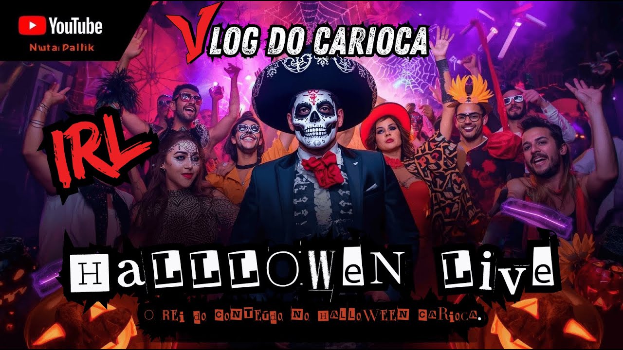 🟢 AO VIVO IRL: 👑💀 HALLOWEEN AO VIVO! O REI DO CONTE&Uacute;DO VIROU CAVEIRA MEXICANA! #rj #errejota