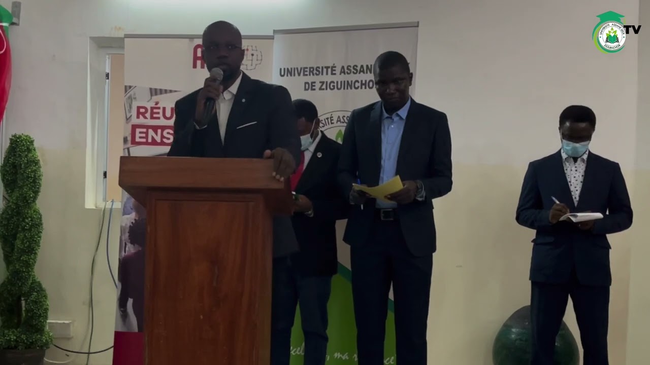 Ousmane Sonko à l'UASZ (lors de la conférence des Recteurs)