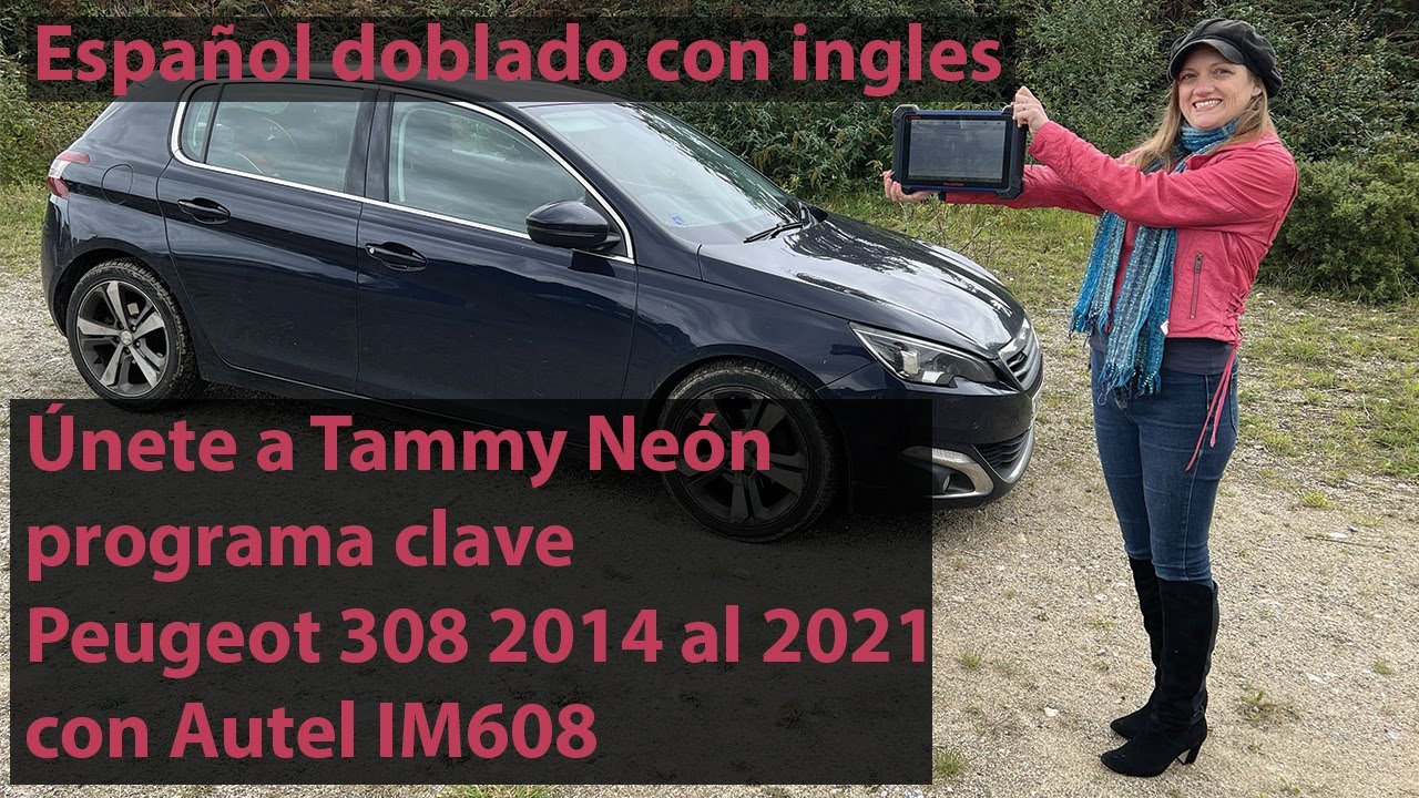 ESPANOL AUTEL IM608 Programa clave Peugoet 308 con 2014 a 2020