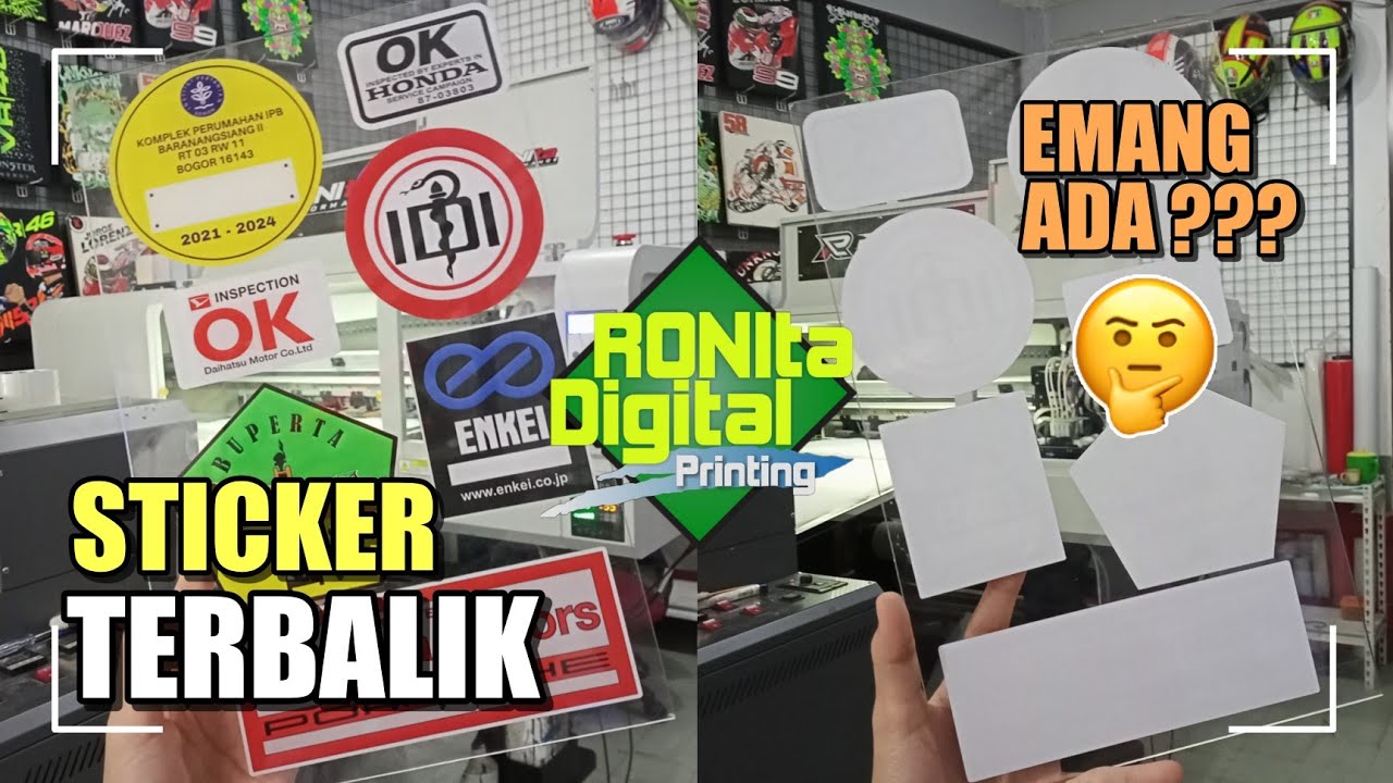 Cetak Sticker Dengan Lem Dibagian Gambar | RONIta Digital Printing