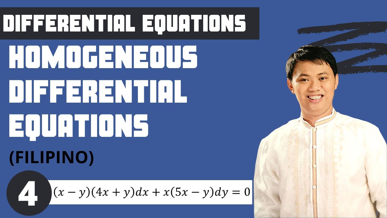Solved Problem #4 - Homogeneous Differential Equations (Differential Equations)