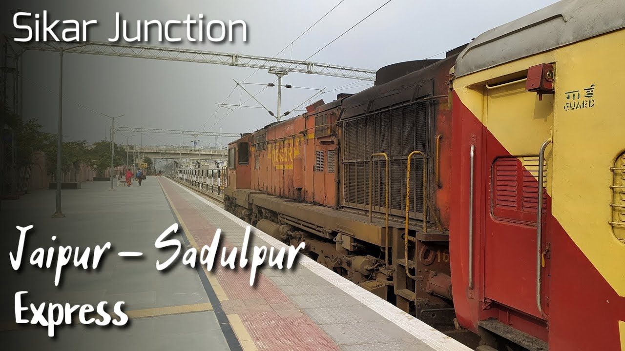 Jaipur - Sadulpur Express Arrival At Sikar Jn || Sikar Railway Station Electrification Update
