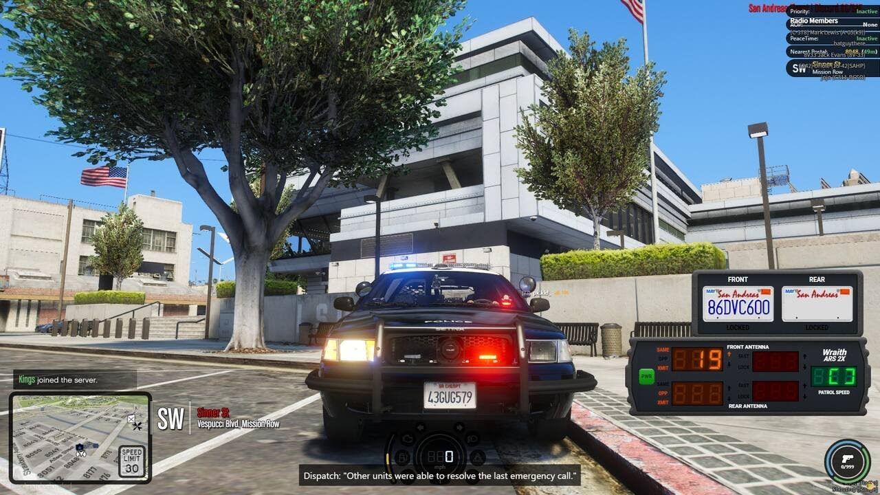 San Andreas State Police Patrolng the streets Five PD