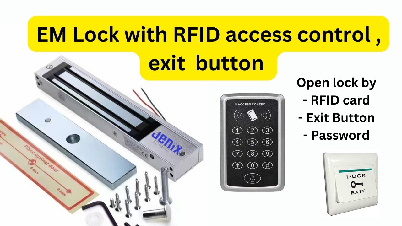 EM 600 lock with S32 T11 RFID access control - Lock open by RFID card using 12V adaptor