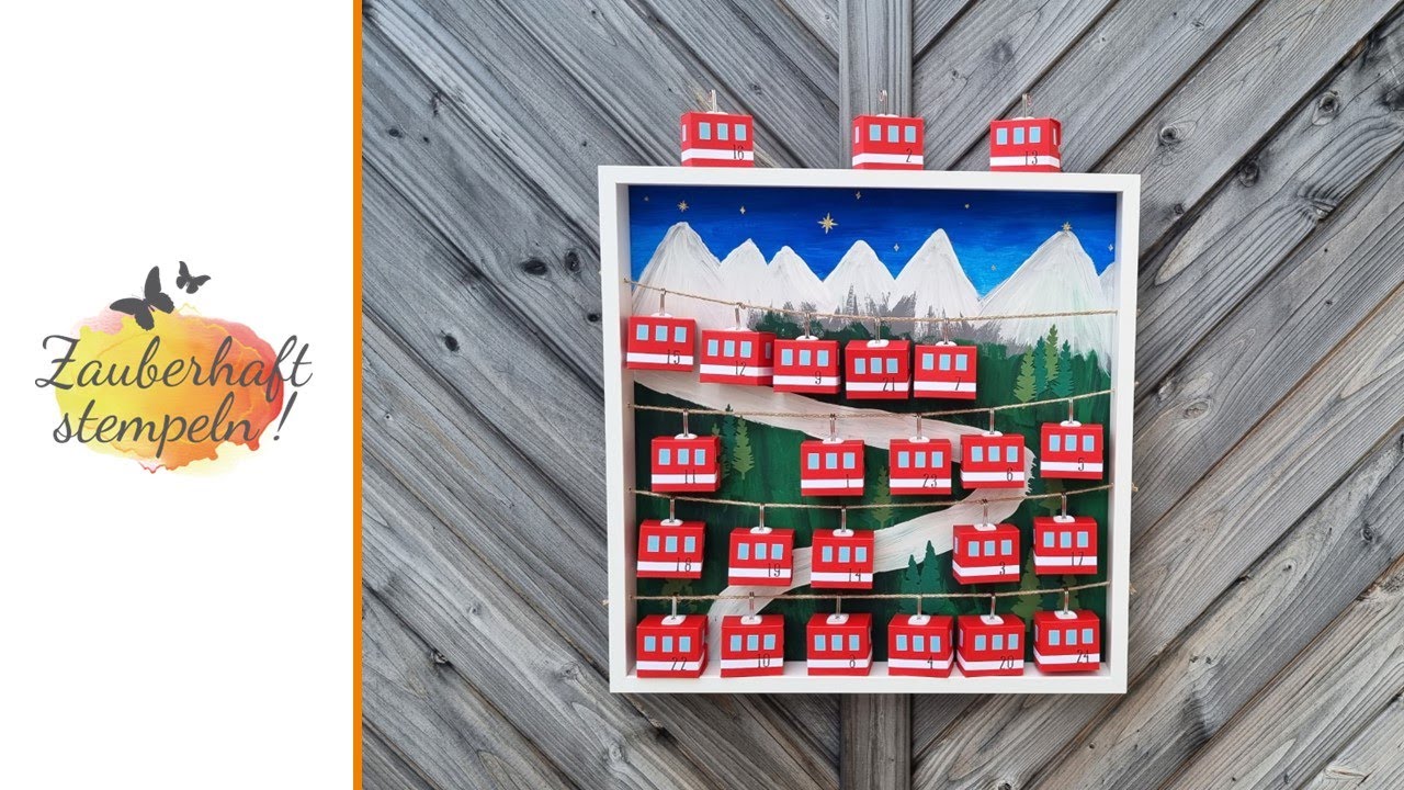 Mega Adventskalender | Seilbahn mit Gondeln | dekorativ | einfach | ABOVE IT ALL | Stampin' Up!  diy