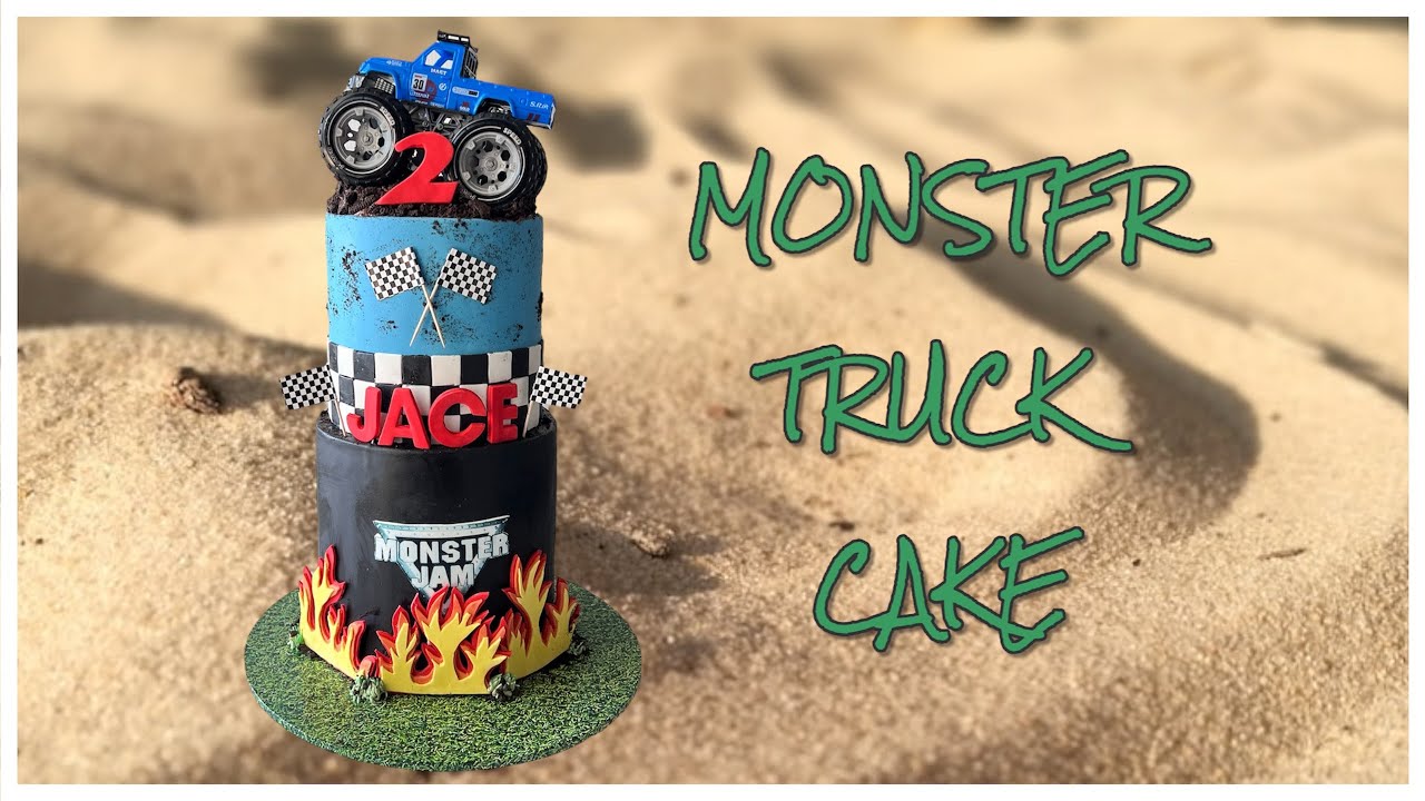 How to Make a Monster Truck CakeㅣEdible Dirts & Flames Tutorial