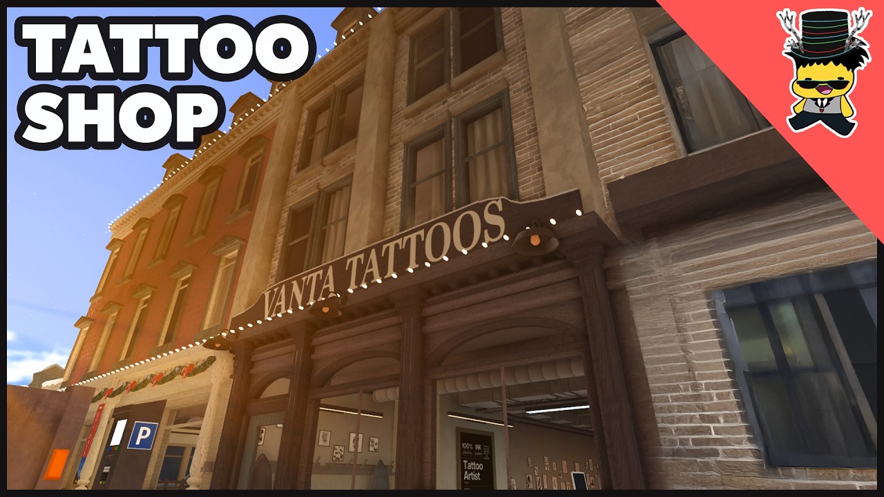 I created a Winter Tattoo Shop