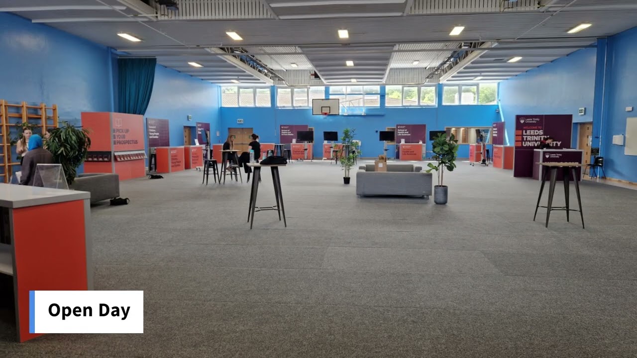 Leeds Trinity University - display stands for Clearing