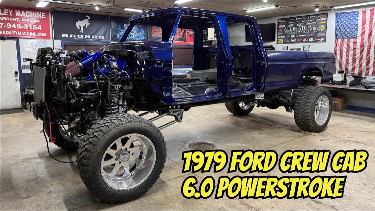 6.0 Powerstroke 1979 crew cab Ford update! Cab is back from paint!!!! 🔥